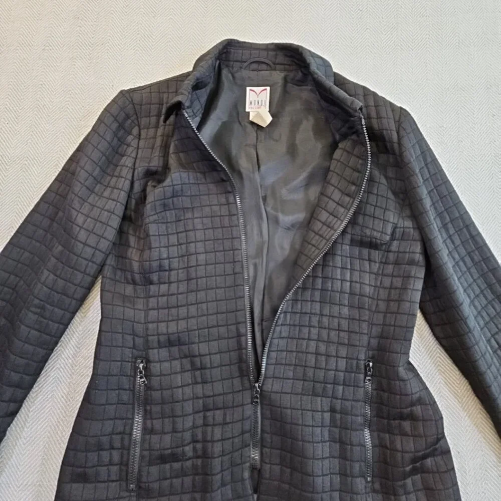 Mondi The Company Full Zip Jacket Women's 42‎ Black Long Sleeve Vintage EUC